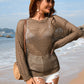 BELLA ROAD Heart Openwork Long Sleeve Cover-Up at Bella Road