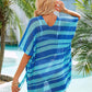 BELLA ROAD Tassel Openwork Striped V-Neck Cover Up at Bella Road