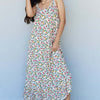 In The Garden Ruffle Floral Maxi Dress in Natural Rose - Floral