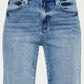 Kancan high-rise wide leg jeans in medium wash with classic 5-pocket design and zipper fly for chic style and comfort.