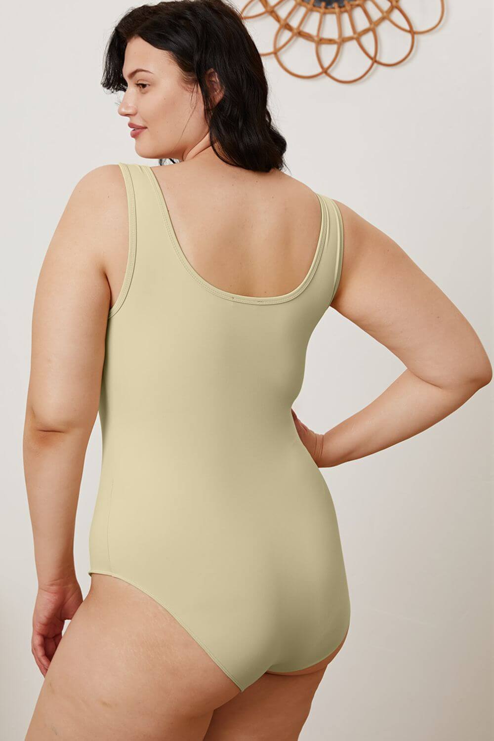 BASIC BAE Full Size Square Neck Sleeveless Bodysuit at Bella Road