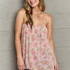 Hang Loose Tulip Hem Cami Top in Mauve Floral - Floral