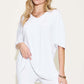 BASIC BAE Full Size V-Neck Drop Shoulder T-Shirt and Shorts Set at Bella Road