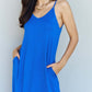 NINEXIS Good Energy Full Size Cami Side Slit Maxi Dress in Royal Blue at Bella Road