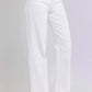 Risen Jeans high waist straight white jeans that combine classic style with contemporary comfort for a flattering silhouette.