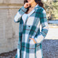 DOUBLE TAKE Full Size Plaid Button Up Lapel Collar Coat at Bella Road