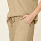 DOUBLE TAKE Full Size Texture Round Neck Short Sleeve T-Shirt and Wide Leg Pants at Bella Road