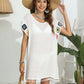 BELLA ROAD Tassel Boat Neck Flutter Sleeve Cover Up at Bella Road