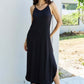 NINEXIS Good Energy Full Size Cami Side Slit Maxi Dress in Black at Bella Road