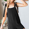 Sleeveless Romper with Pockets | Full Size - Black