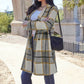 DOUBLE TAKE Full Size Plaid Button Up Lapel Collar Coat at Bella Road