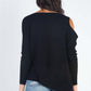 TASHA APPAREL Cold Shoulder Long Sleeve Knit Top at Bella Road