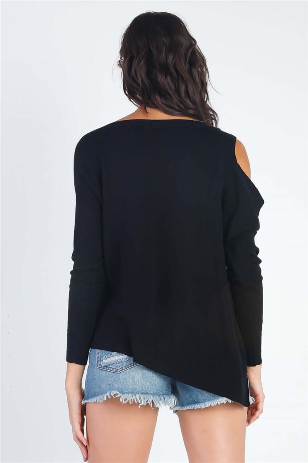 TASHA APPAREL Cold Shoulder Long Sleeve Knit Top at Bella Road