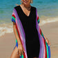 DOUBLE TAKE Openwork Striped Slit Knit Cover Up at Bella Road