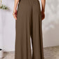 DOUBLE TAKE Full Size Smocked Wide Waistband Wide Leg Pants at Bella Road