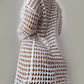 BELLA ROAD Openwork Boat Neck Long Sleeve Cover-Up at Bella Road