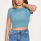 BASIC BAE Full Size Ribbed Round Neck Short Sleeve T-Shirt at Bella Road