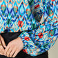 DOUBLE TAKE Full Size Printed Balloon Sleeve Blouse at Bella Road