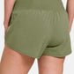 High-Waisted Zippered Back Pocket Active Shorts