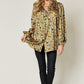 DOUBLE TAKE Full Size Printed Long Sleeve Blouse at Bella Road