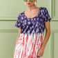 American Flag Theme Tee Dress