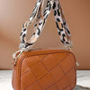 Zenana Cassette Woven Crossbody Bag - Caramel