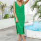 BELLA ROAD Openwork Slit V-Neck Sleeveless Cover Up at Bella Road