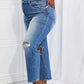 Risen Jeans Emily High Rise Relaxed Jeans with ripped knee detail, ultra-high waist, and cropped length for a casual look