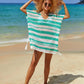 BELLA ROAD Tassel Openwork Striped V-Neck Cover Up at Bella Road