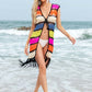 Fringe Color Block Sleeveless Cover Up