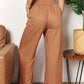 DOUBLE TAKE Drawstring Smocked Waist Wide Leg Pants at Bella Road