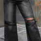 Bella Road Distressed Wide Leg Jeans with Pockets, stylish and comfortable for casual occasions