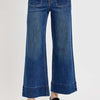 RISEN Elastic Band Wide Leg Jeans - Dark