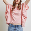 HEYSON Full Size Garment-Dyed Boat Neck Oversized Top - Pink