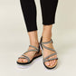 FOREVER LINK Rhinestone Strappy Wedge Sandals at Bella Road