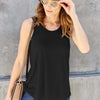 Round Neck Tank | Full Size - Black