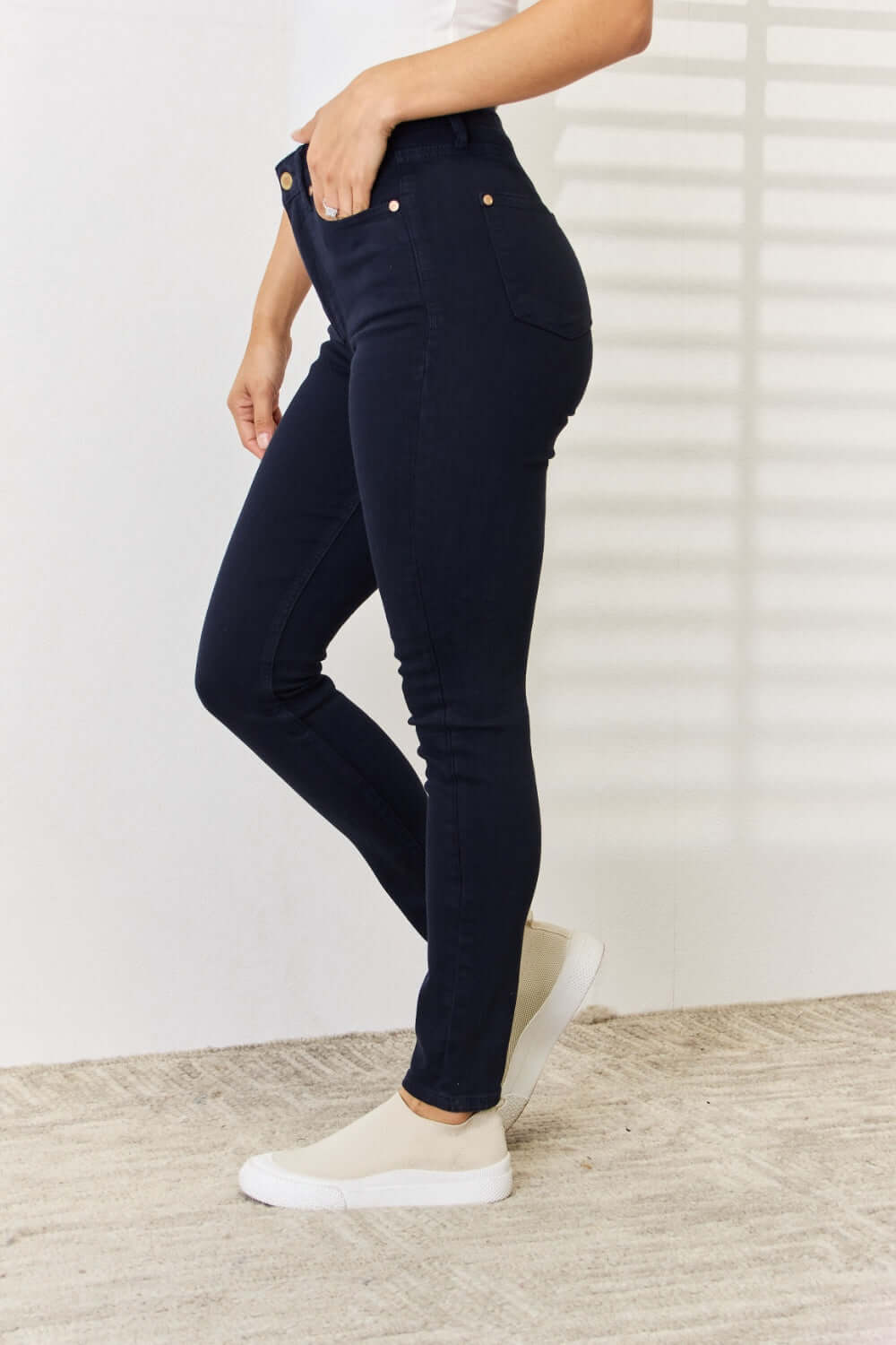 Judy Blue Garment Dyed Tummy Control Skinny Jeans Full Size for a flattering silhouette