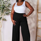 DOUBLE TAKE Full Size Smocked Wide Waistband Wide Leg Pants at Bella Road