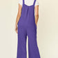 DOUBLE TAKE Full Size Texture Sleeveless Wide Leg Overall at Bella Road