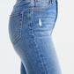 BAYEAS Full Size High Waist Distressed Raw Hew Skinny Jeans at Bella Road