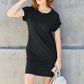 BASIC BAE Full Size Round Neck Short Sleeve Dress with Pockets at Bella Road