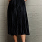 Accordion Pleated Flowy Midi Skirt