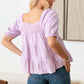 TASHA APPAREL Puff Sleeve Smocked Ruffle Hem Top at Bella Road