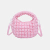 Bella Road Quilted Puffy Removable Strap Crossbody Bag - Pink