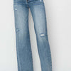 RISEN High Waist Distressed Wide Leg Jeans - Medium