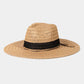 FAME Contrast Straw Braided Sun Hat at Bella Road