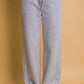 Grey drawstring wide leg sweatpants with pockets, perfect for loungewear or casual outings.