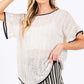 GEEGEE Contrast Trim Short Sleeve Knit Cover Up at Bella Road