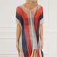 BELLA ROAD Tassel Color Block V-Neck Cover Up at Bella Road