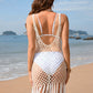 BELLA ROAD Fringe Openwork Wide Strap Cover Up at Bella Road